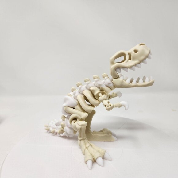 3D Printed Flexi Factory Articulated Tyrannosaurus Rex Dinosaur Skeleton 5" x 9" - Picture 3 of 7